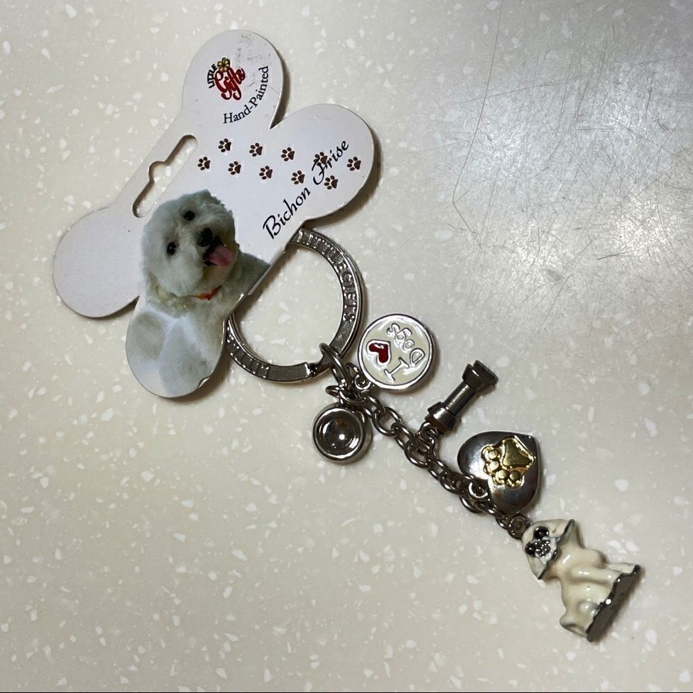 Bichon frise Keychain  